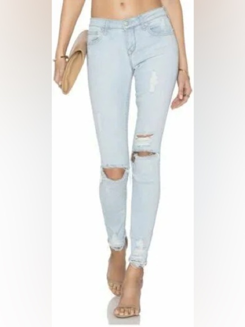 Lovers + Friends Ricky Distressed Skinny Jeans in Solana Size 28